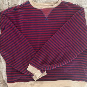 Free People: Classic striped oversized crewneck